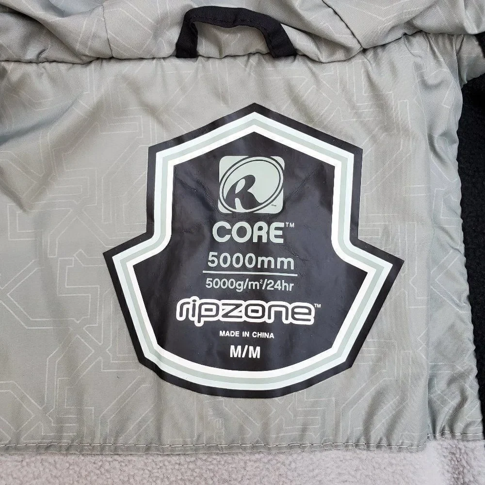 Ripzone Black and Gray Hooded Snow Jacket